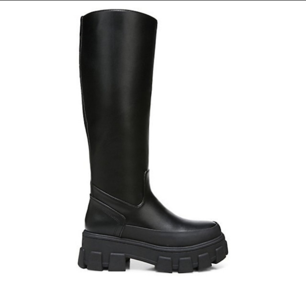 Circus by Sam Edelman Dollie Faux Leather Black Knee High Boots